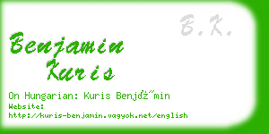 benjamin kuris business card